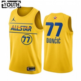 Maillot Basket Enfant Dallas Mavericks Luka Doncic 77 2021 All-Star Jordan Brand Gold Swingman